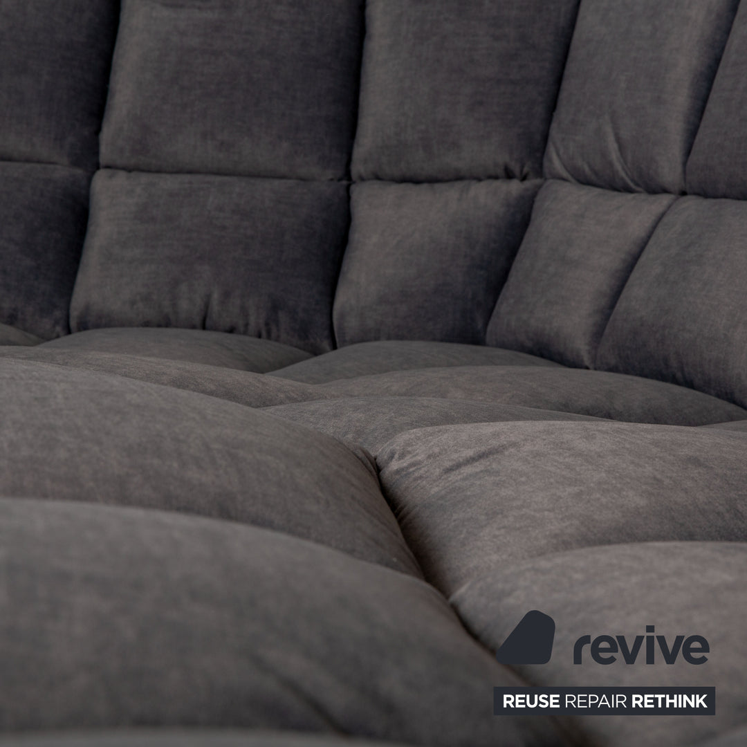 Bretz Cloud 7 Stoff Ecksofa Grau Metallic Neubezug Sofa Couch