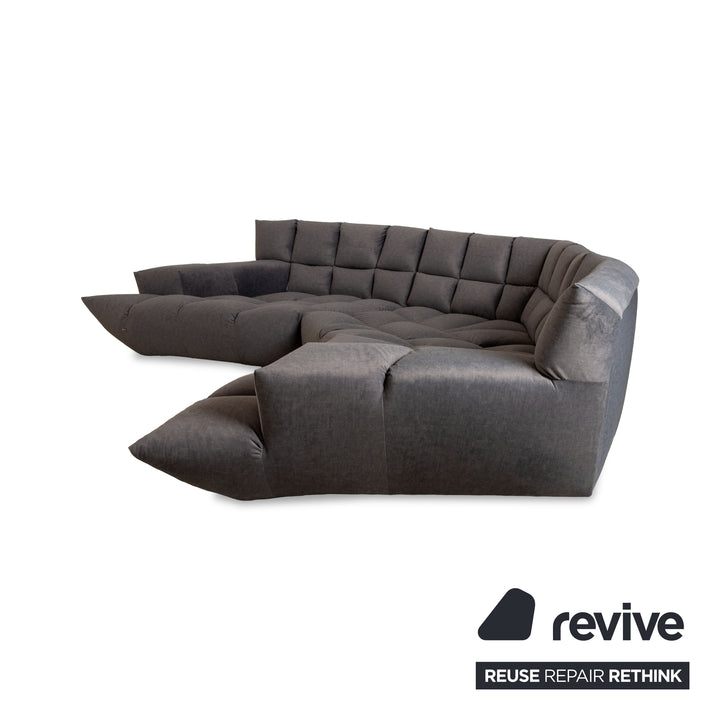 Bretz Cloud 7 Stoff Ecksofa Grau Metallic Neubezug Sofa Couch