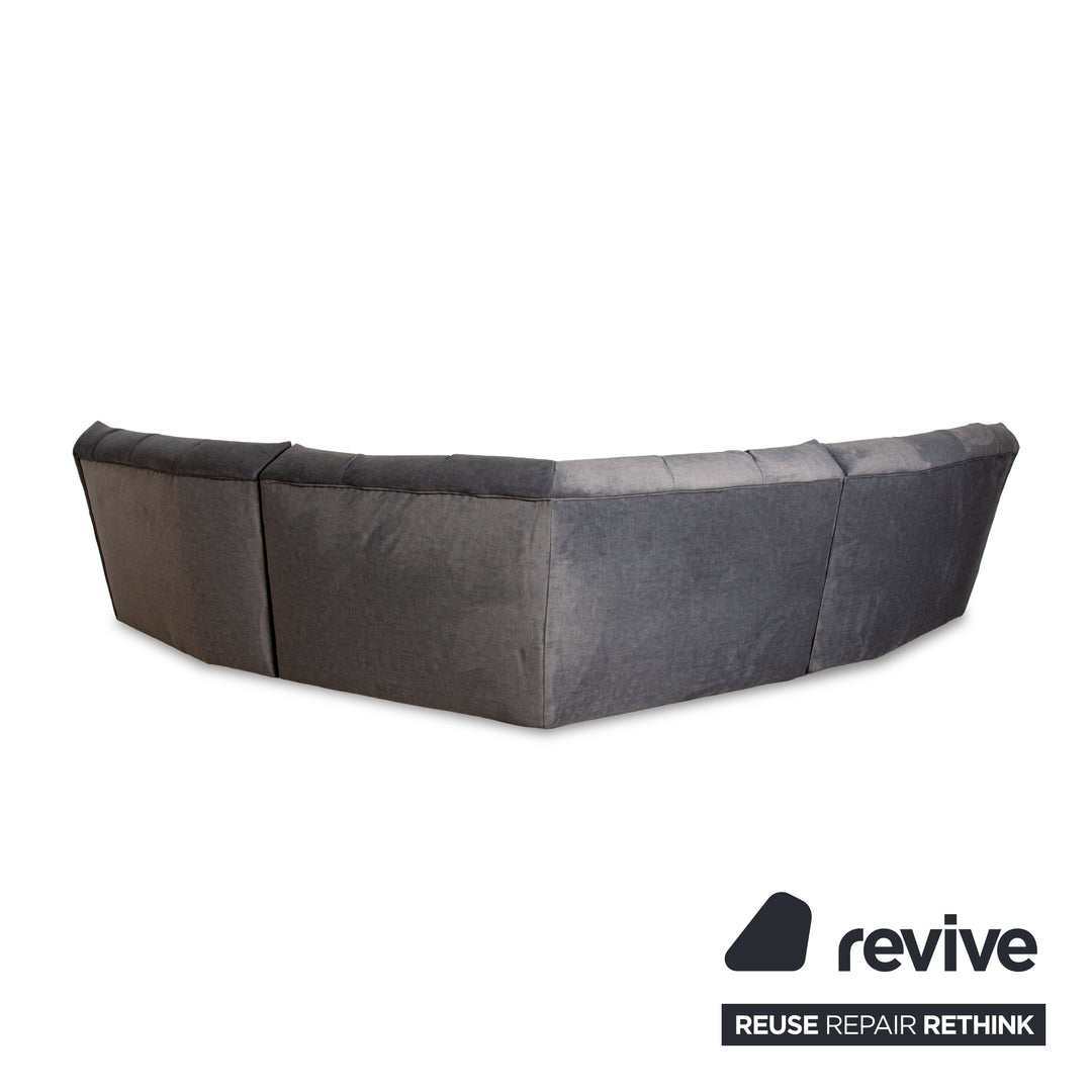 Bretz Cloud 7 Stoff Ecksofa Grau Metallic Neubezug Sofa Couch