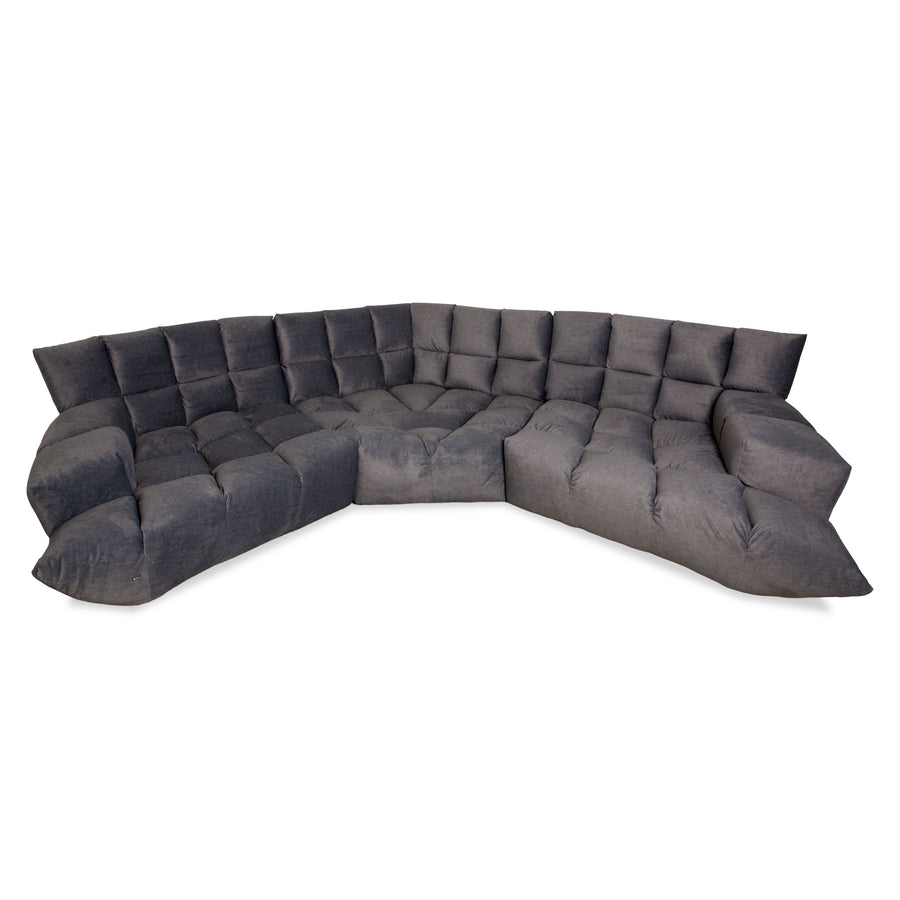 Bretz Cloud 7 Stoff Ecksofa Grau Metallic Neubezug Sofa Couch