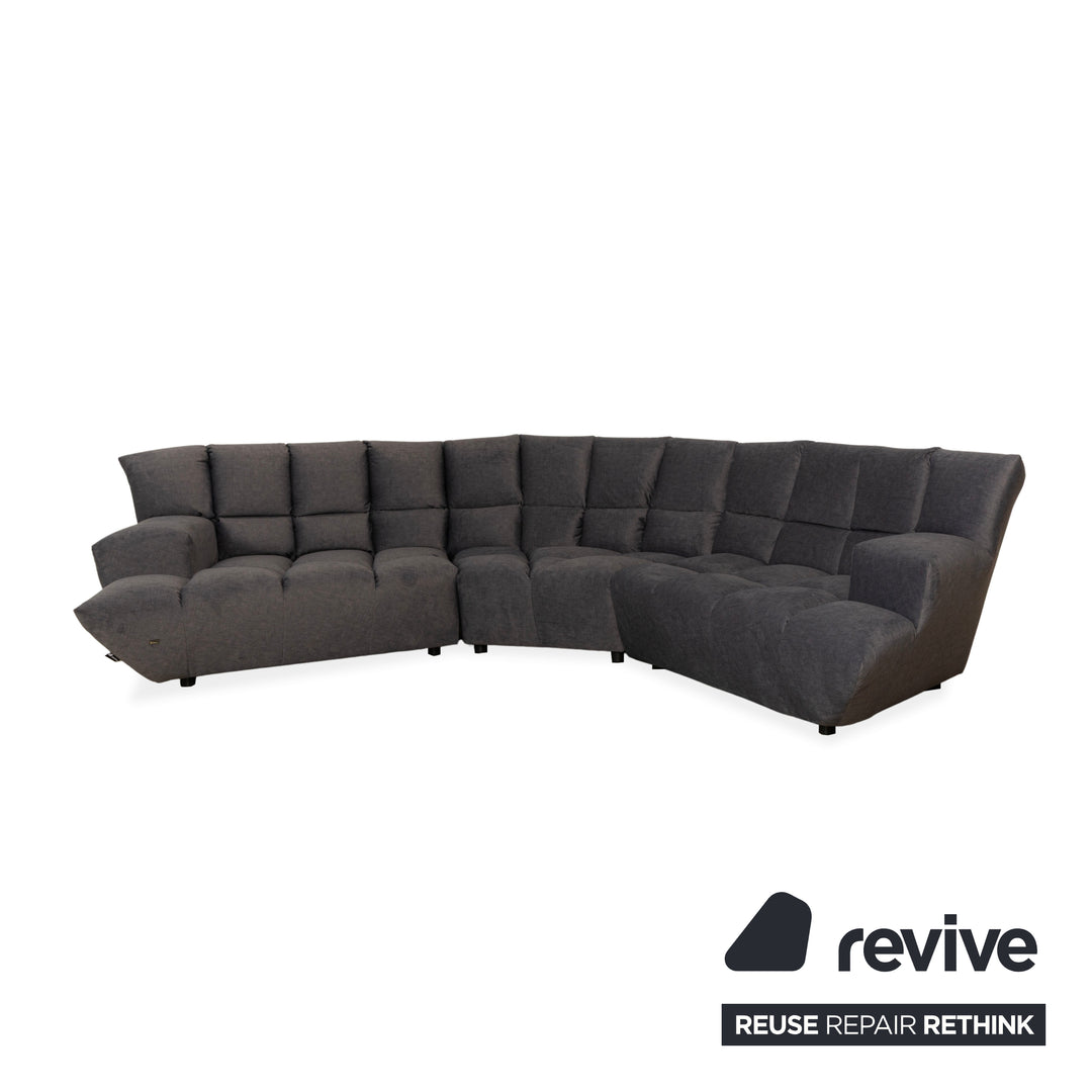 Bretz Cloud 7 Stoff Ecksofa Grau Metallic Neubezug Sofa Couch