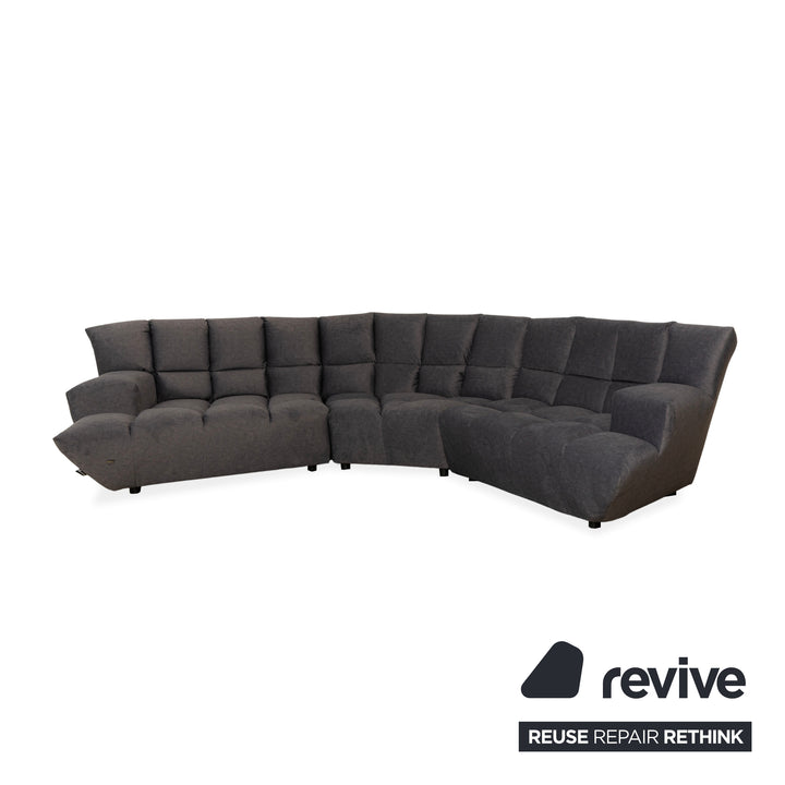 Bretz Cloud 7 Stoff Ecksofa Grau Metallic Neubezug Sofa Couch