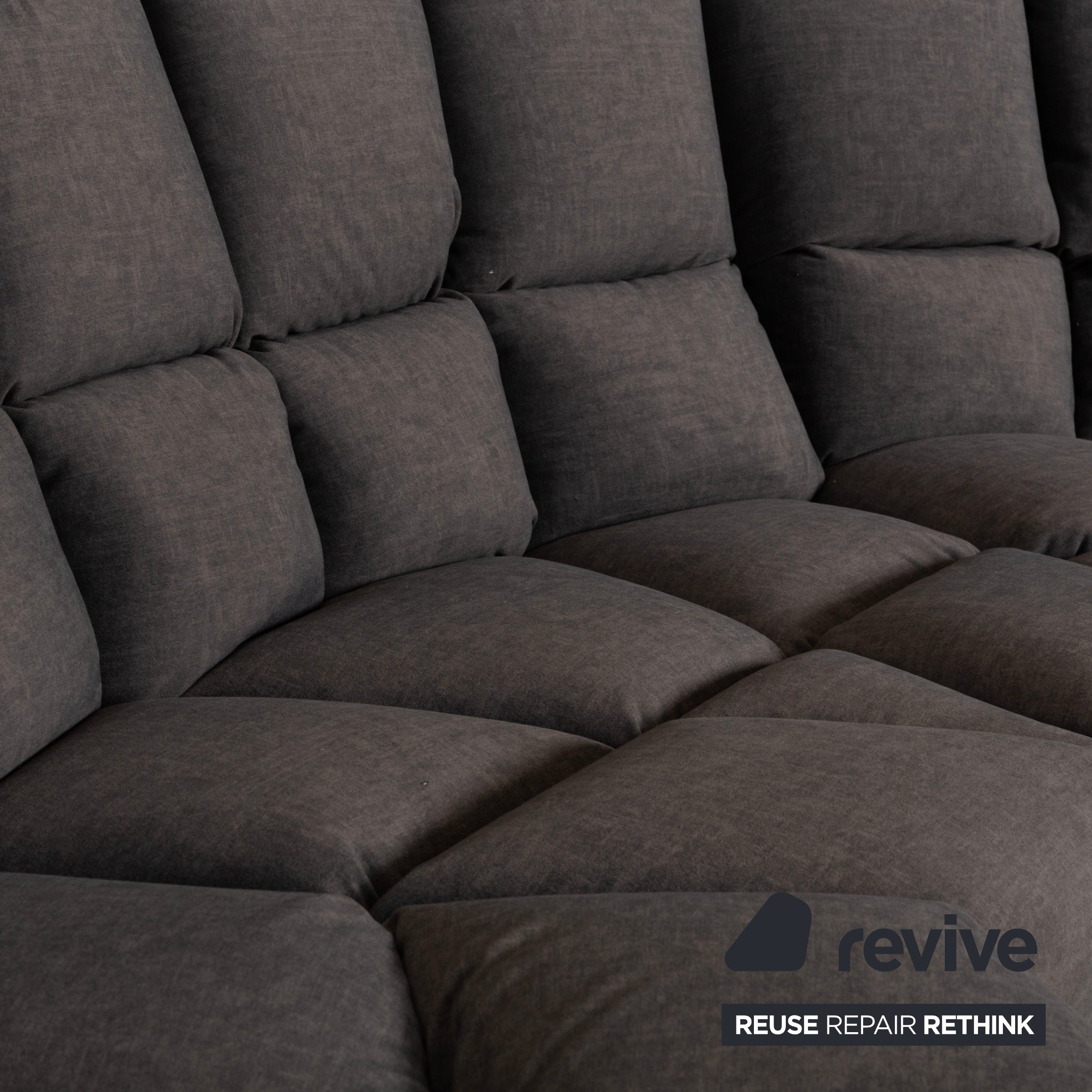 Bretz Cloud 7 Stoff Ecksofa Grau Metallic Neubezug Sofa Couch