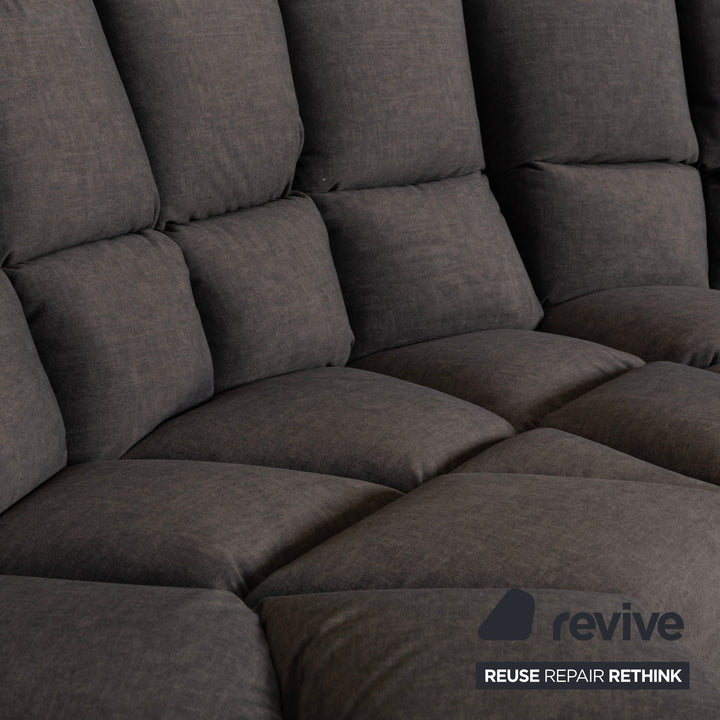 Bretz Cloud 7 Stoff Ecksofa Grau Metallic Neubezug Sofa Couch