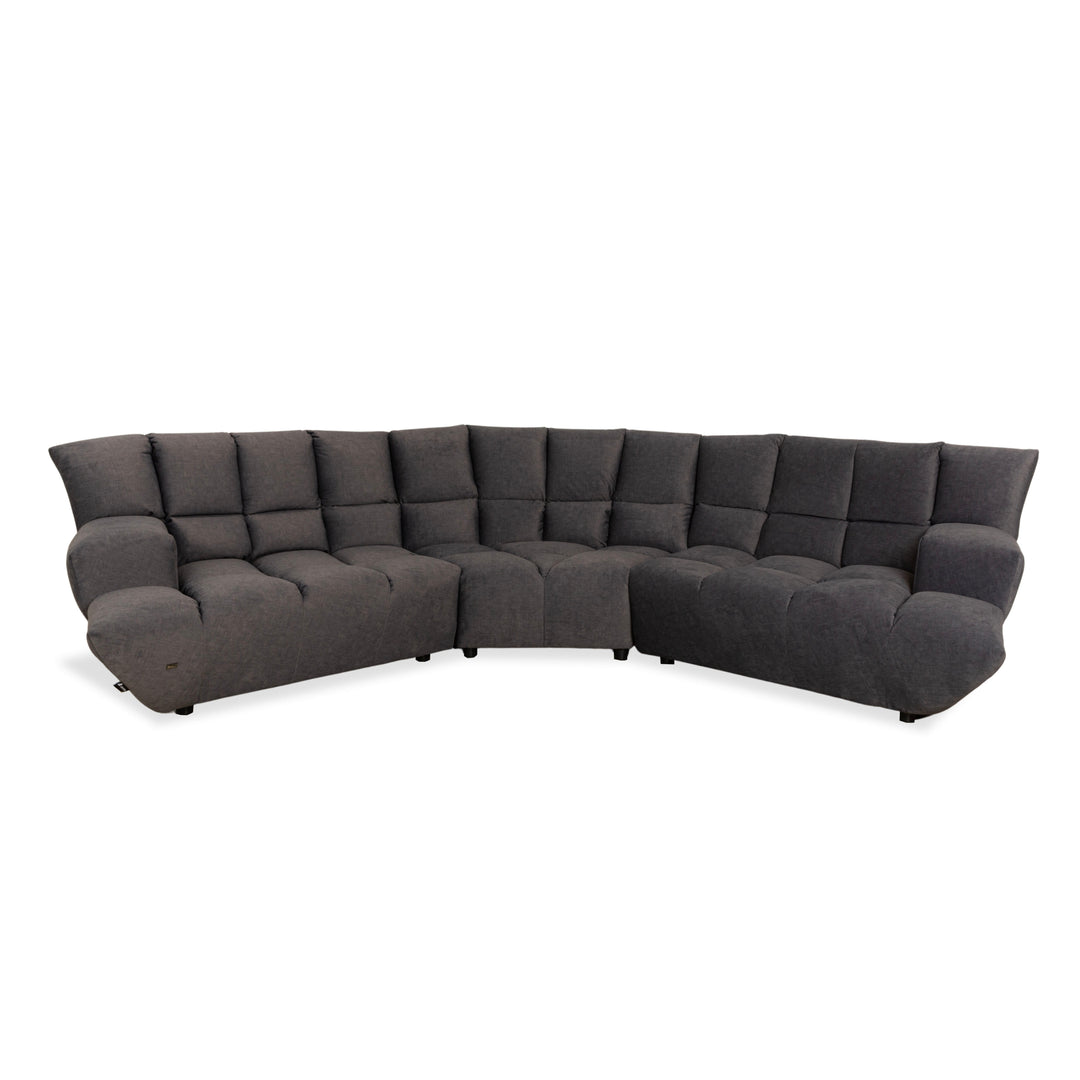 Bretz Cloud 7 Stoff Ecksofa Grau Metallic Neubezug Sofa Couch