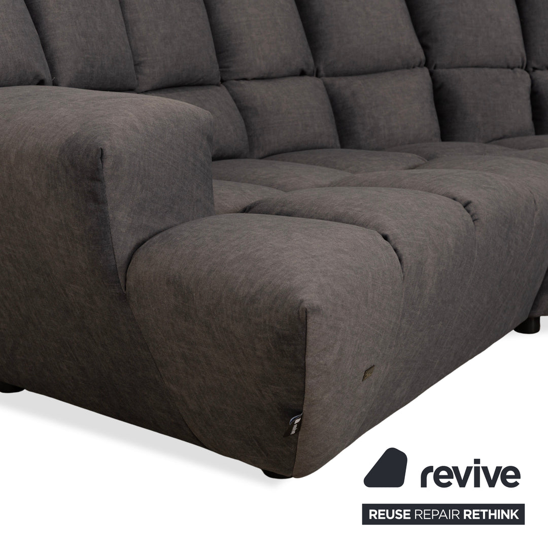 Bretz Cloud 7 Stoff Ecksofa Grau Metallic Neubezug Sofa Couch