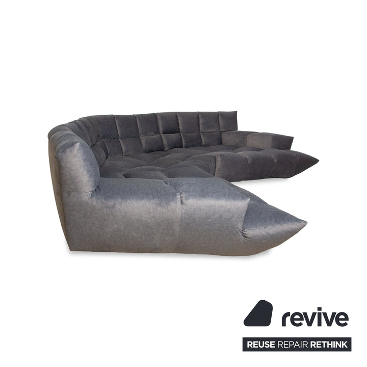 Bretz Cloud 7 Stoff Ecksofa Grau Metallic Neubezug Sofa Couch