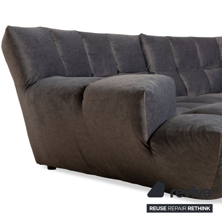 Bretz Cloud 7 Stoff Ecksofa Grau Metallic Neubezug Sofa Couch