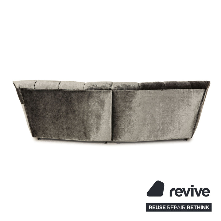 Bretz Cloud 7 fabric corner sofa grey silver sofa couch - F154, cover 66 2085 silver shimmer