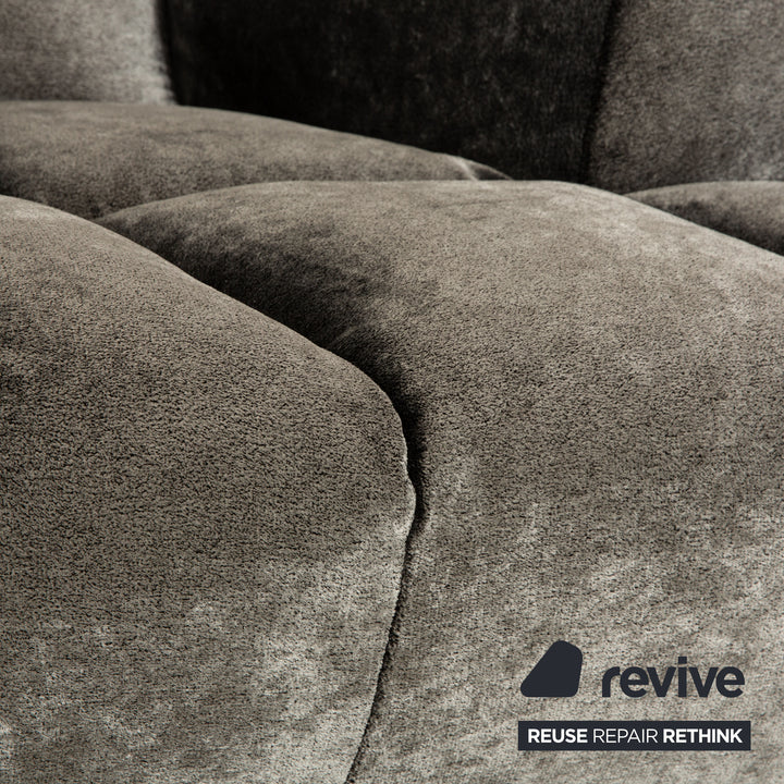 Bretz Cloud 7 fabric corner sofa grey silver sofa couch - F154, cover 66 2085 silver shimmer