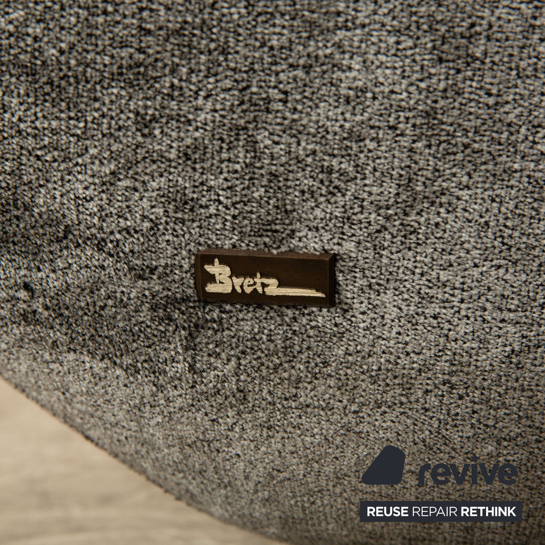 Bretz Cloud 7 fabric corner sofa grey silver sofa couch - F154, cover 66 2085 silver shimmer