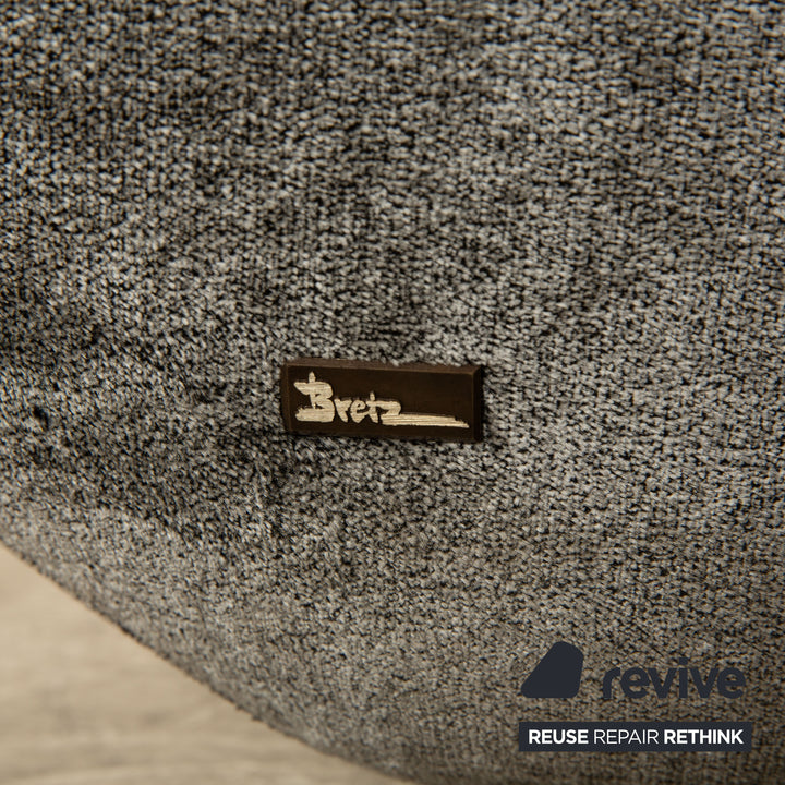 Bretz Cloud 7 fabric corner sofa grey silver sofa couch - F154, cover 66 2085 silver shimmer