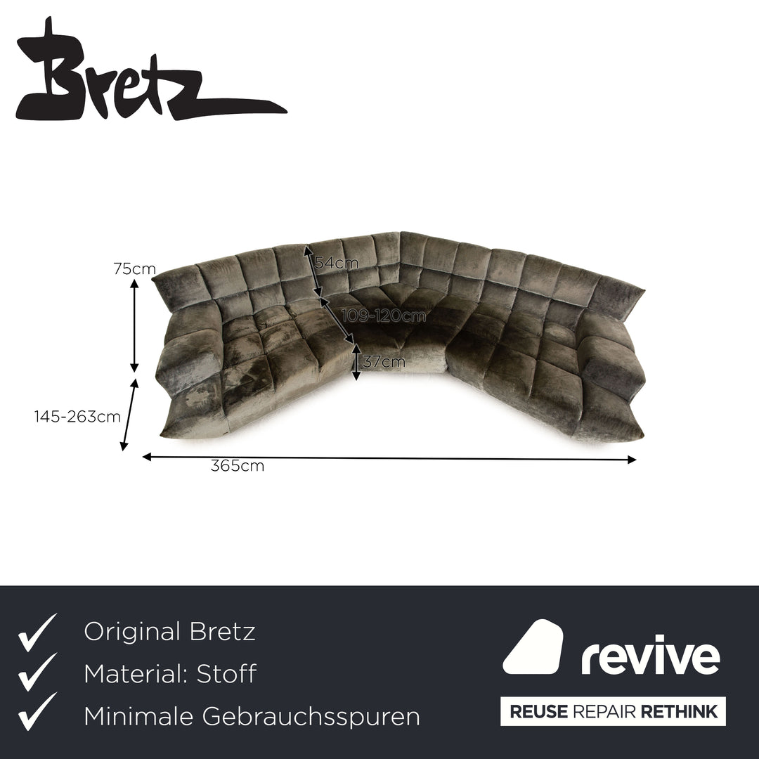 Bretz Cloud 7 Fabric Corner Sofa Gray Sofa Couch