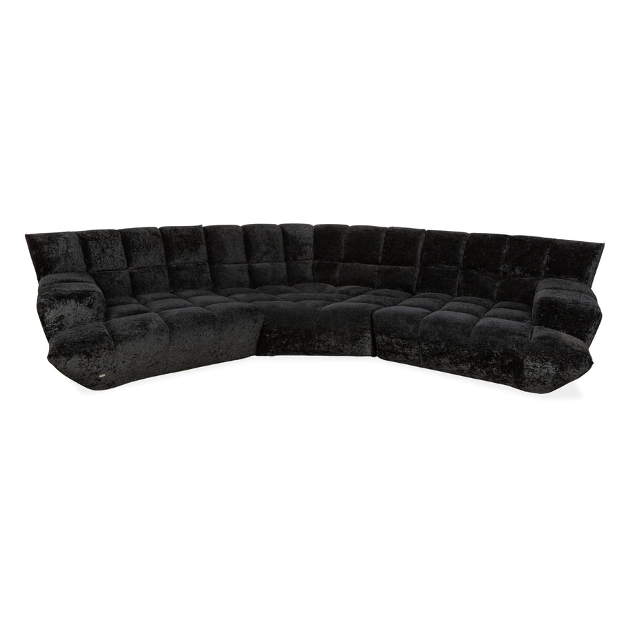 Bretz Cloud 7 Stoff Ecksofa Schwarz	Sofa Couch Samt