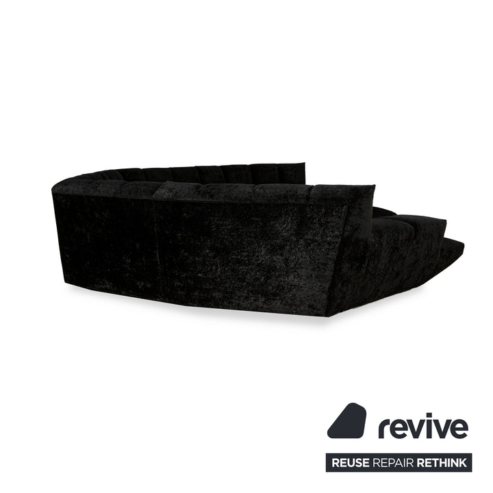 Bretz Cloud 7 Fabric Corner Sofa Black Sofa Couch Velvet