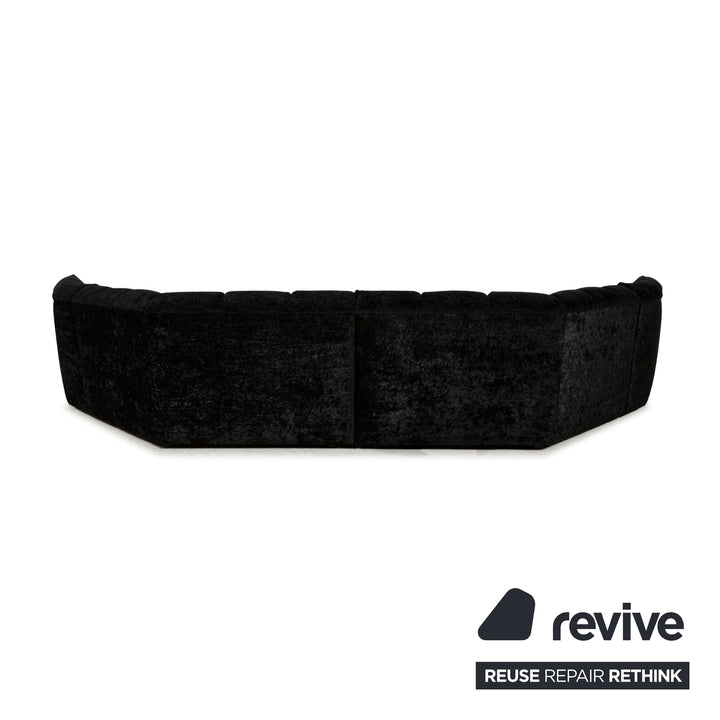 Bretz Cloud 7 Fabric Corner Sofa Black Sofa Couch Velvet