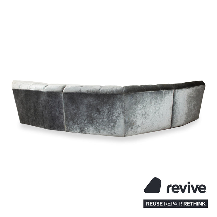 Bretz Cloud 7 Stoff Ecksofa Silber Grau Anthrazit Silberschimmer Sofa Couch