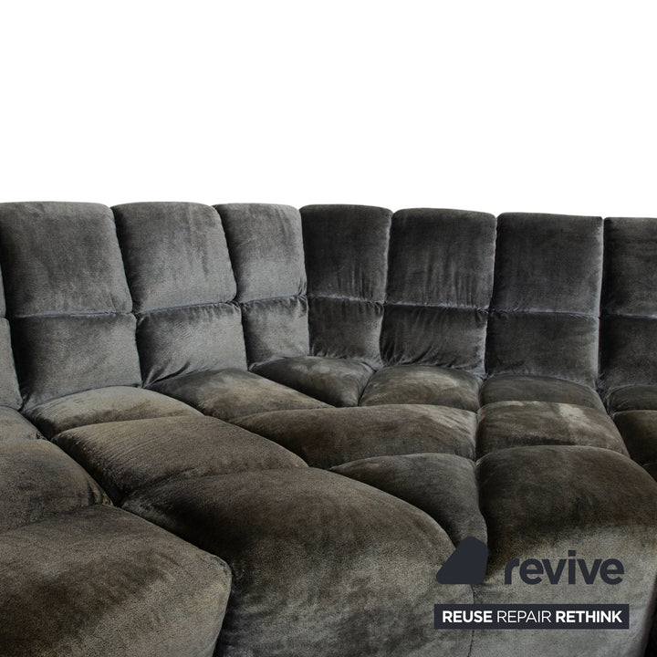 Bretz Cloud 7 Stoff Ecksofa Silber Grau Anthrazit Silberschimmer Sofa Couch