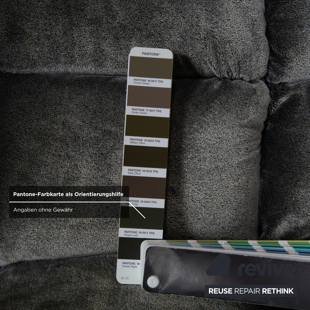 Bretz Cloud 7 Stoff Ecksofa Silber Grau Anthrazit Silberschimmer Sofa Couch