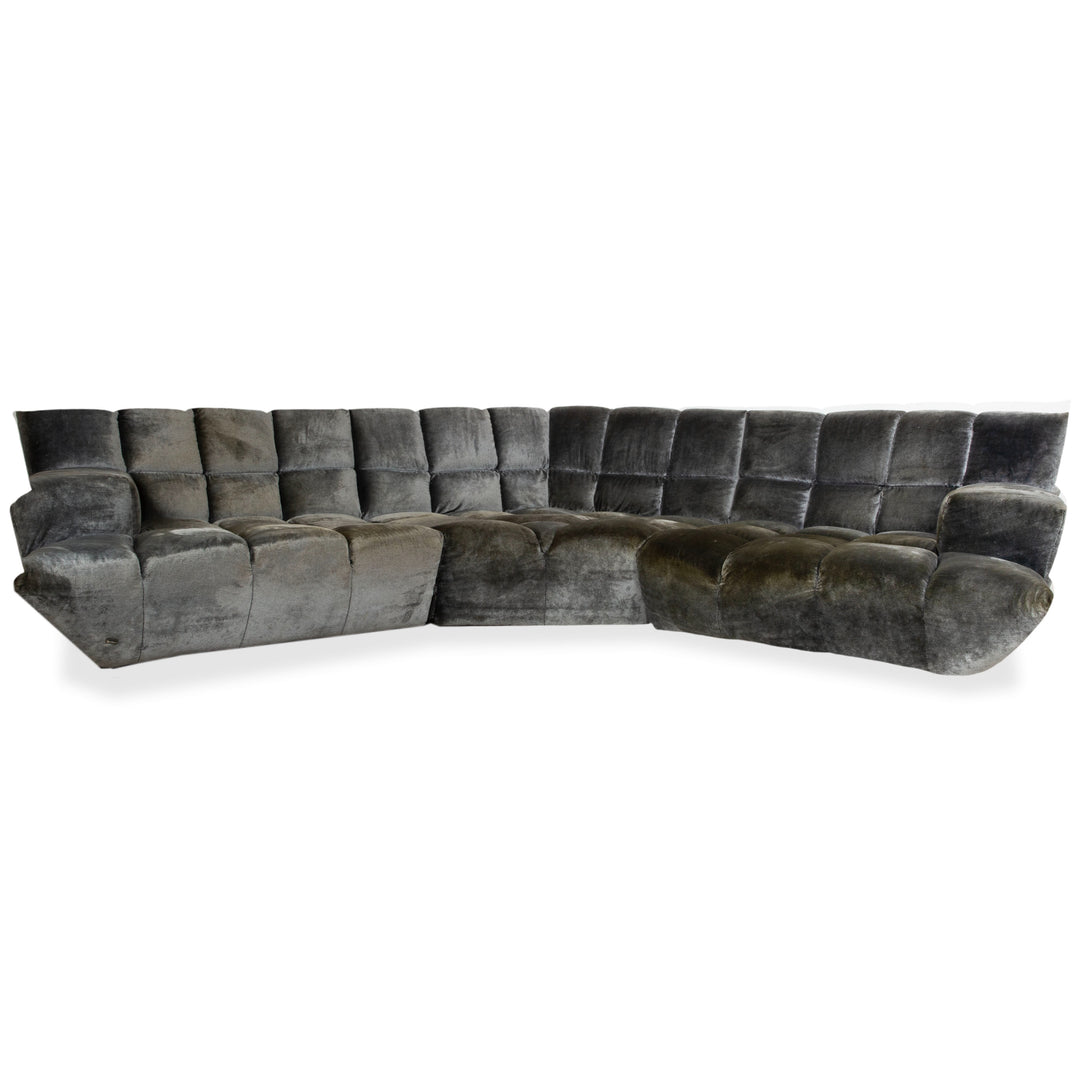 Bretz Cloud 7 Stoff Ecksofa Silber Grau Anthrazit Silberschimmer Sofa Couch