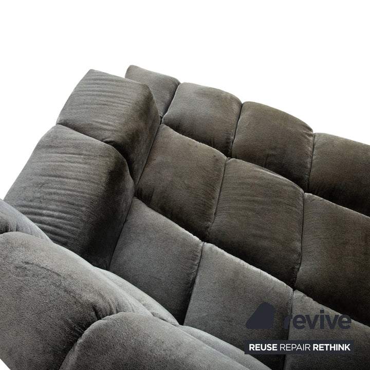 Bretz Cloud 7 Stoff Ecksofa Silber Grau Anthrazit Silberschimmer Sofa Couch
