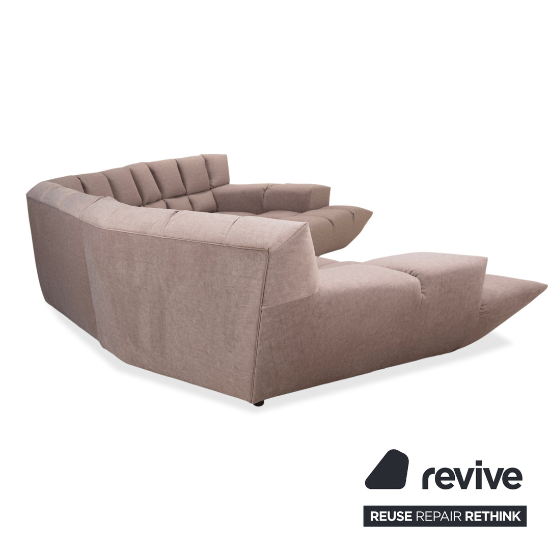 Réfection du canapé d'angle Bretz Cloud 7 en tissu gris beige