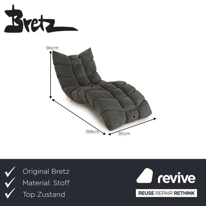 Bretz Cloud 7 Fabric Lounger Gray