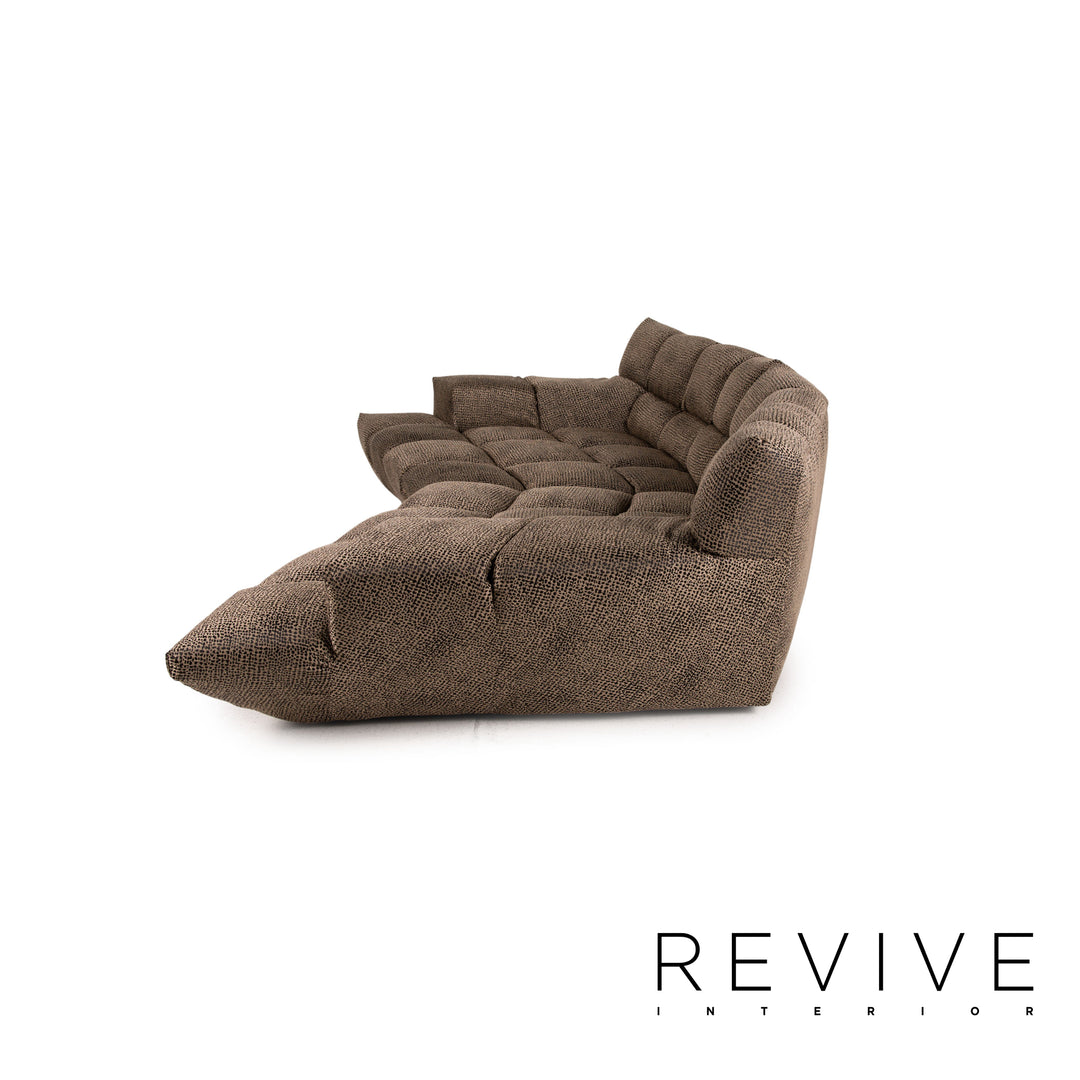 Bretz Cloud 7 fabric sofa brown couch four-seater