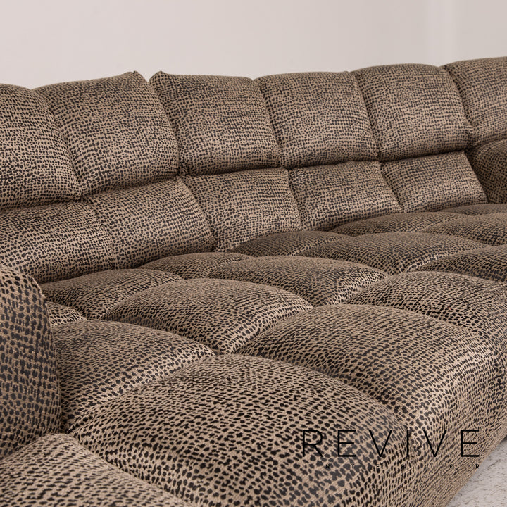 Bretz Cloud 7 fabric sofa brown couch four-seater