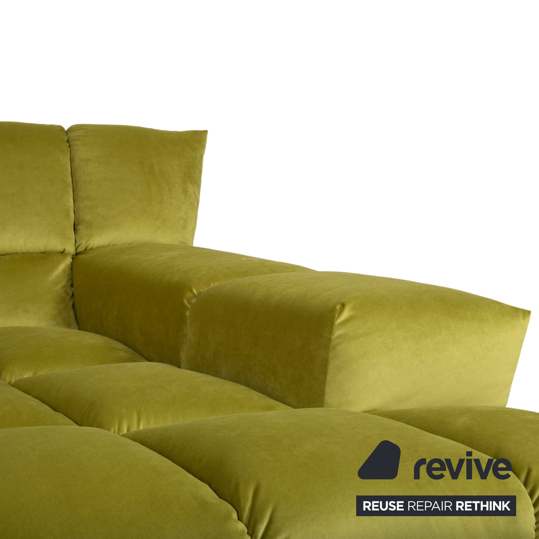 Canapé Bretz Cloud 7 Tissu Quatre places Vert Jaune Citron Nouvelle housse MELIA FR 831