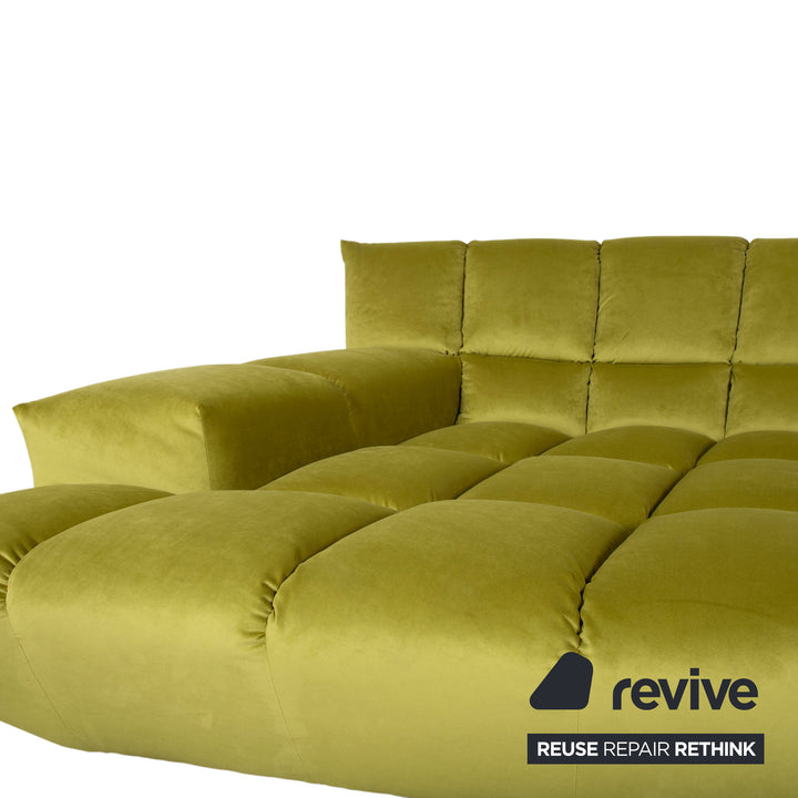 Bretz Cloud 7 Stoff Sofa Couch Viersitzer Grün Gelb Limette Neubezug MELIA FR 831 (Konfiguration: Uli Ure)