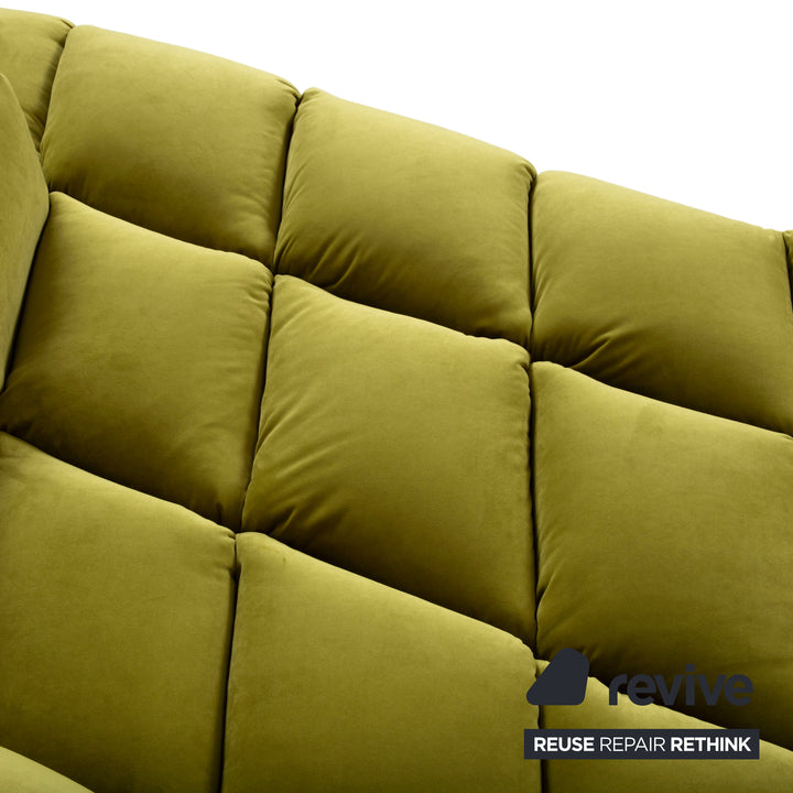 Bretz Cloud 7 Stoff Sofa Couch Viersitzer Grün Gelb Limette Neubezug MELIA FR 831 (Konfiguration: Uli Ure)