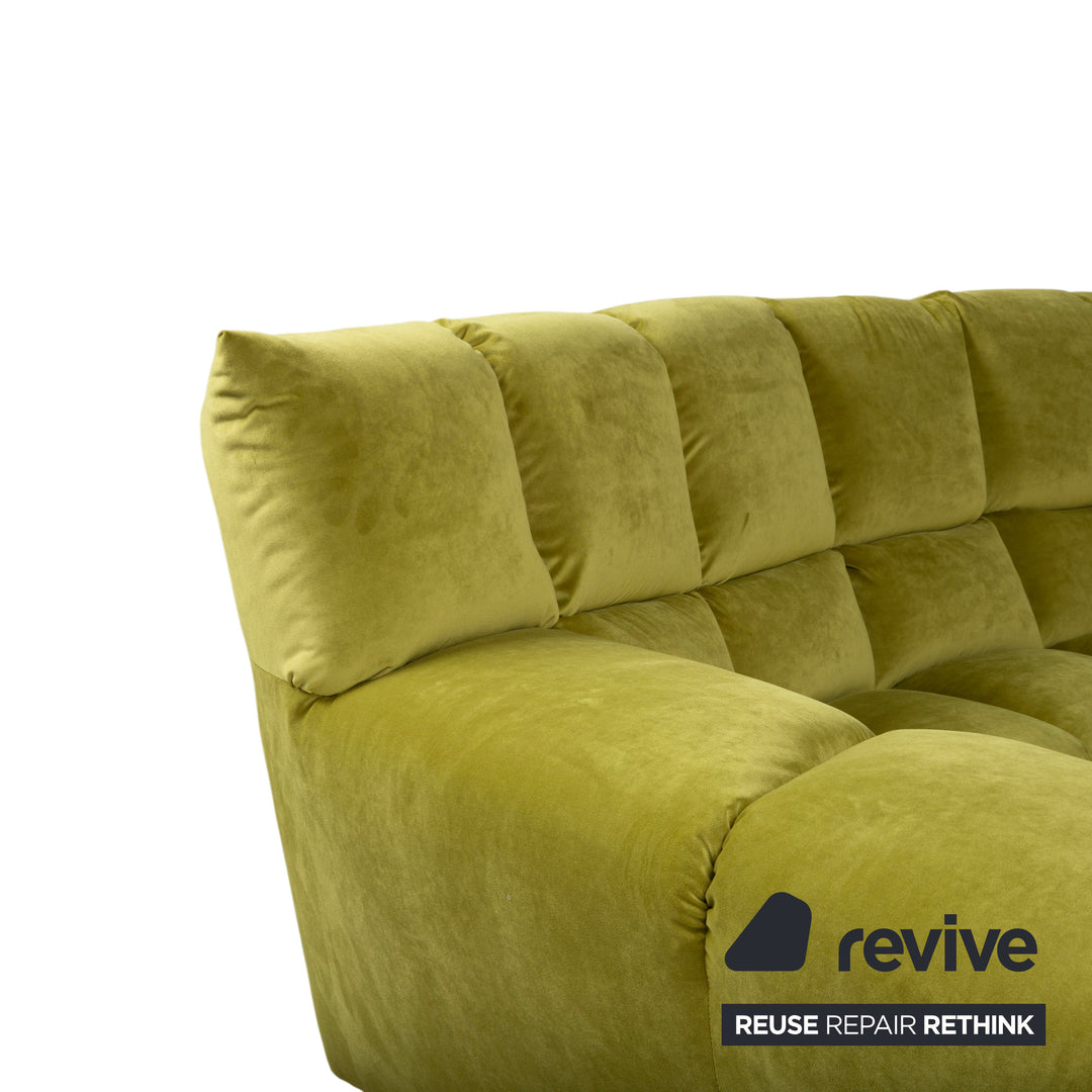 Bretz Cloud 7 Stoff Sofa Couch Viersitzer Grün Gelb Limette Neubezug MELIA FR 831 (Konfiguration: Uli Ure)