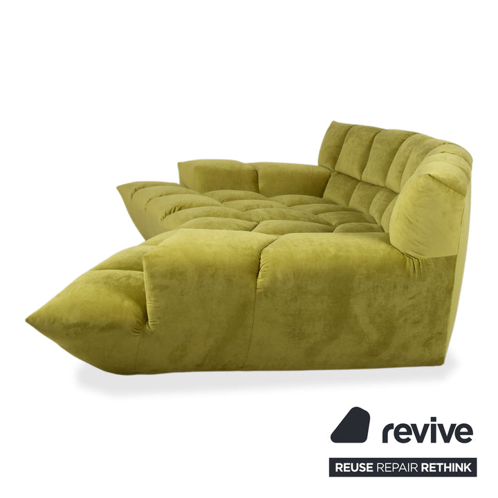 Bretz Cloud 7 Stoff Sofa Couch Viersitzer Grün Gelb Limette Neubezug MELIA FR 831 (Konfiguration: Uli Ure)