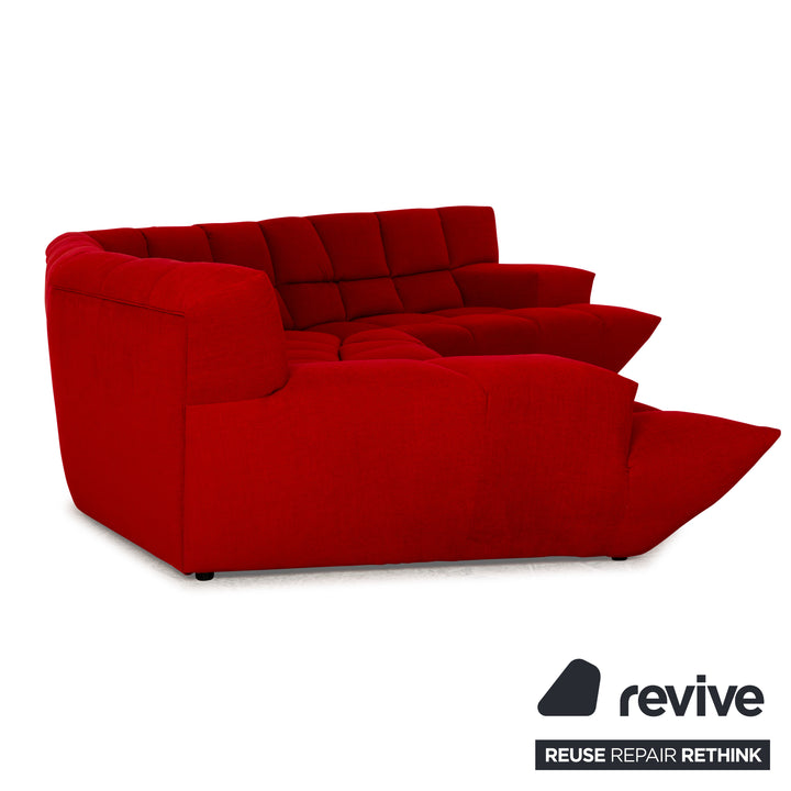 Bretz Cloud 7 Fabric Sofa Red Couch Corner Sofa New Cover