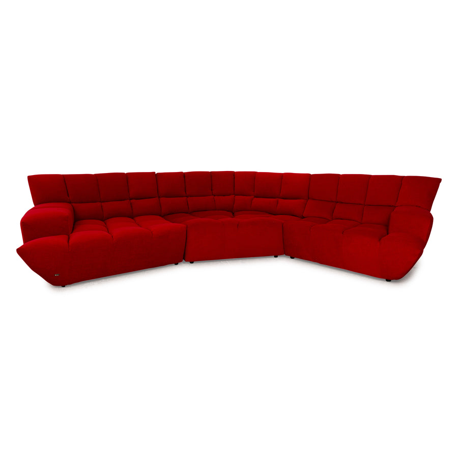 Bretz Cloud 7 Fabric Sofa Red Couch Corner Sofa New Cover