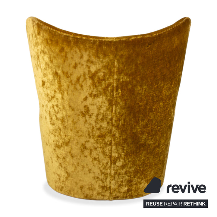Bretz Cocoa Island Stoff 2x Sessel Gelb Gold Grün Drehbar