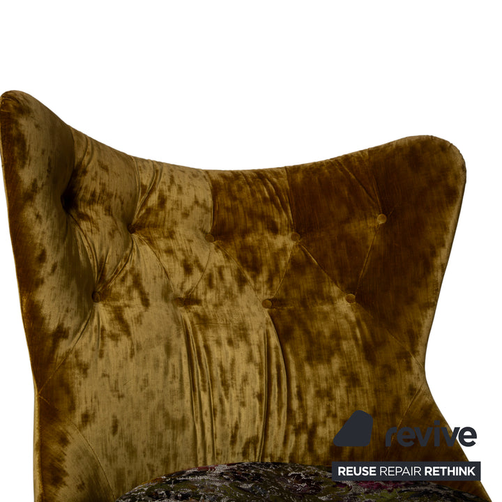 Bretz Cocoa Island Stoff 2x Sessel Gelb Gold Grün Drehbar