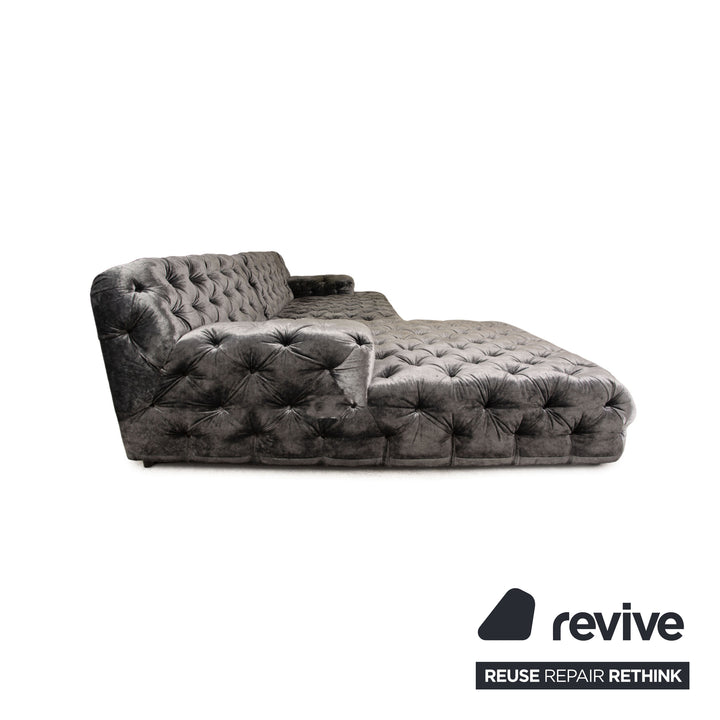 Bretz Cocoa Island Canapé d'angle en tissu Gris Canapé Canapé Relax