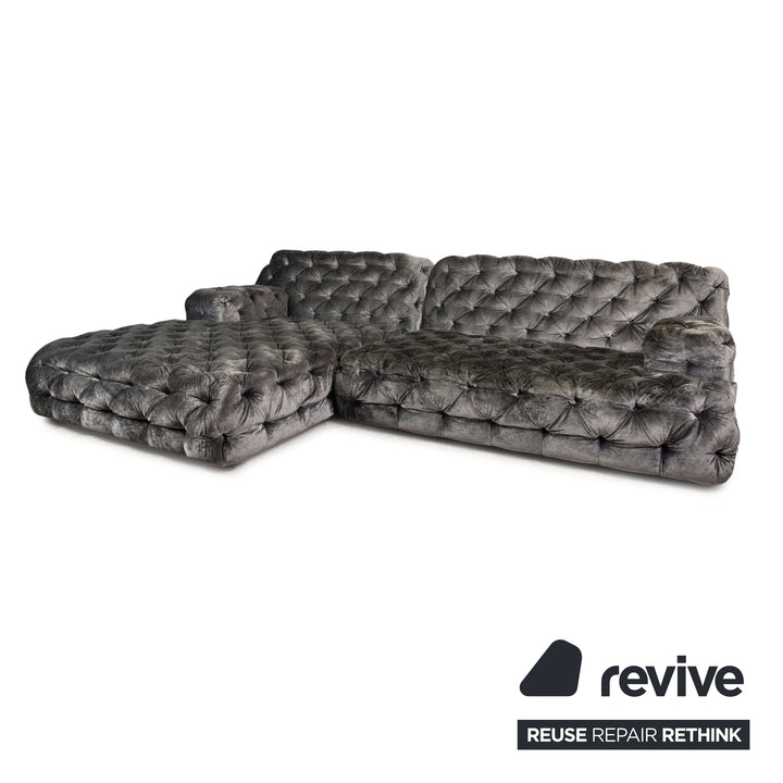 Bretz Cocoa Island Canapé d'angle en tissu Gris Canapé Canapé Relax