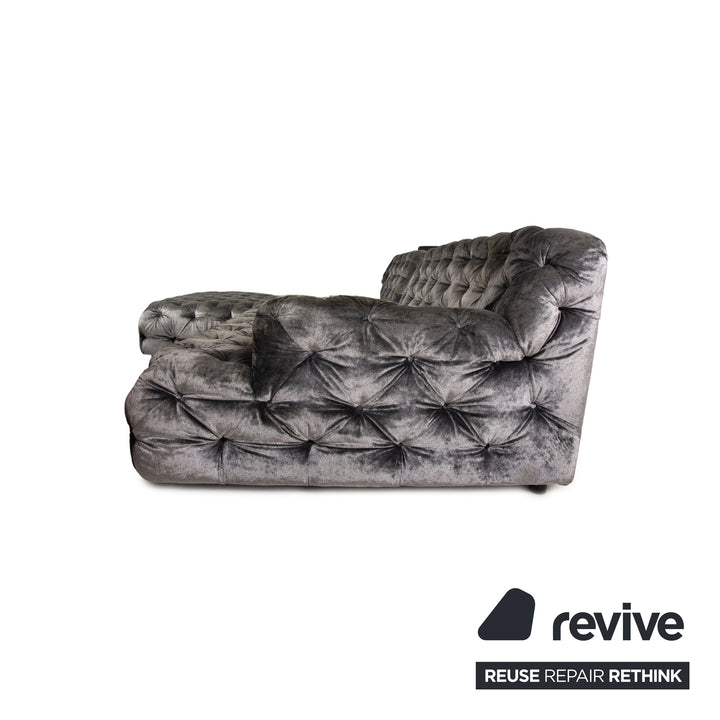 Bretz Cocoa Island Canapé d'angle en tissu Gris Canapé Canapé Relax