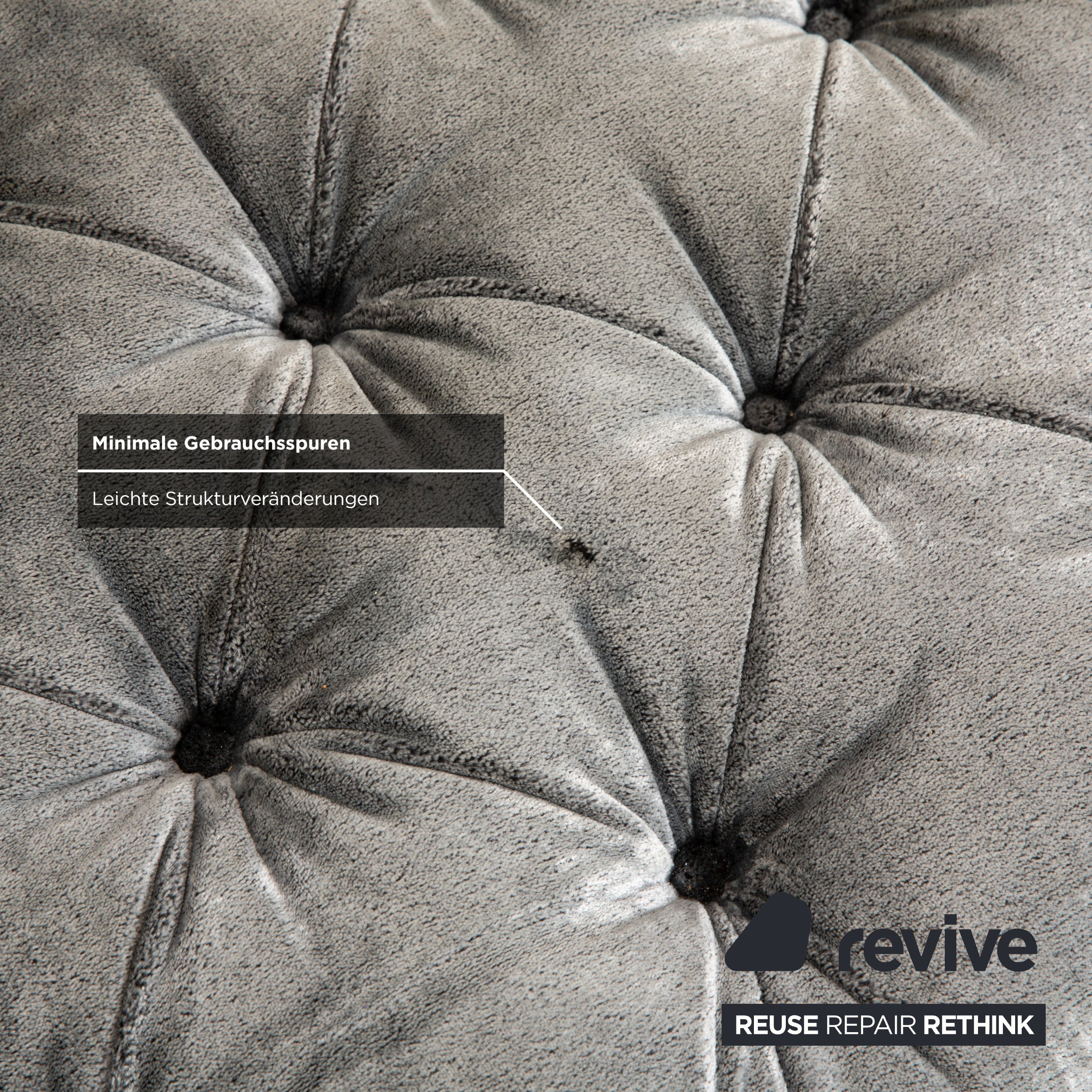 Canapé d'angle en tissu Bretz Cocoa Island, canapé gris, canapé inclinable