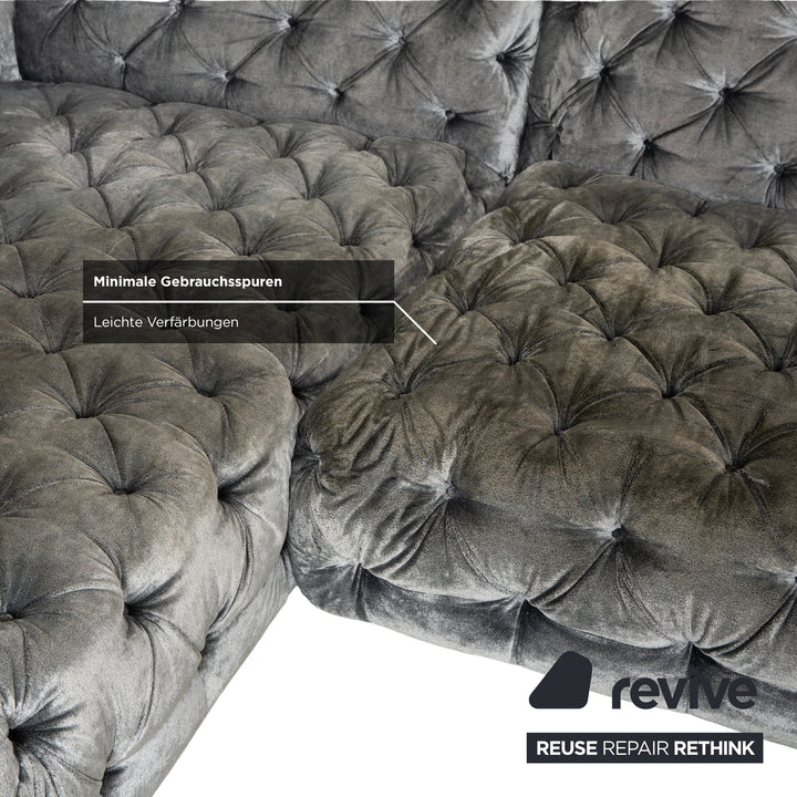 Bretz Cocoa Island Stoff Ecksofa Grau Sofa Couch Relaxsofa