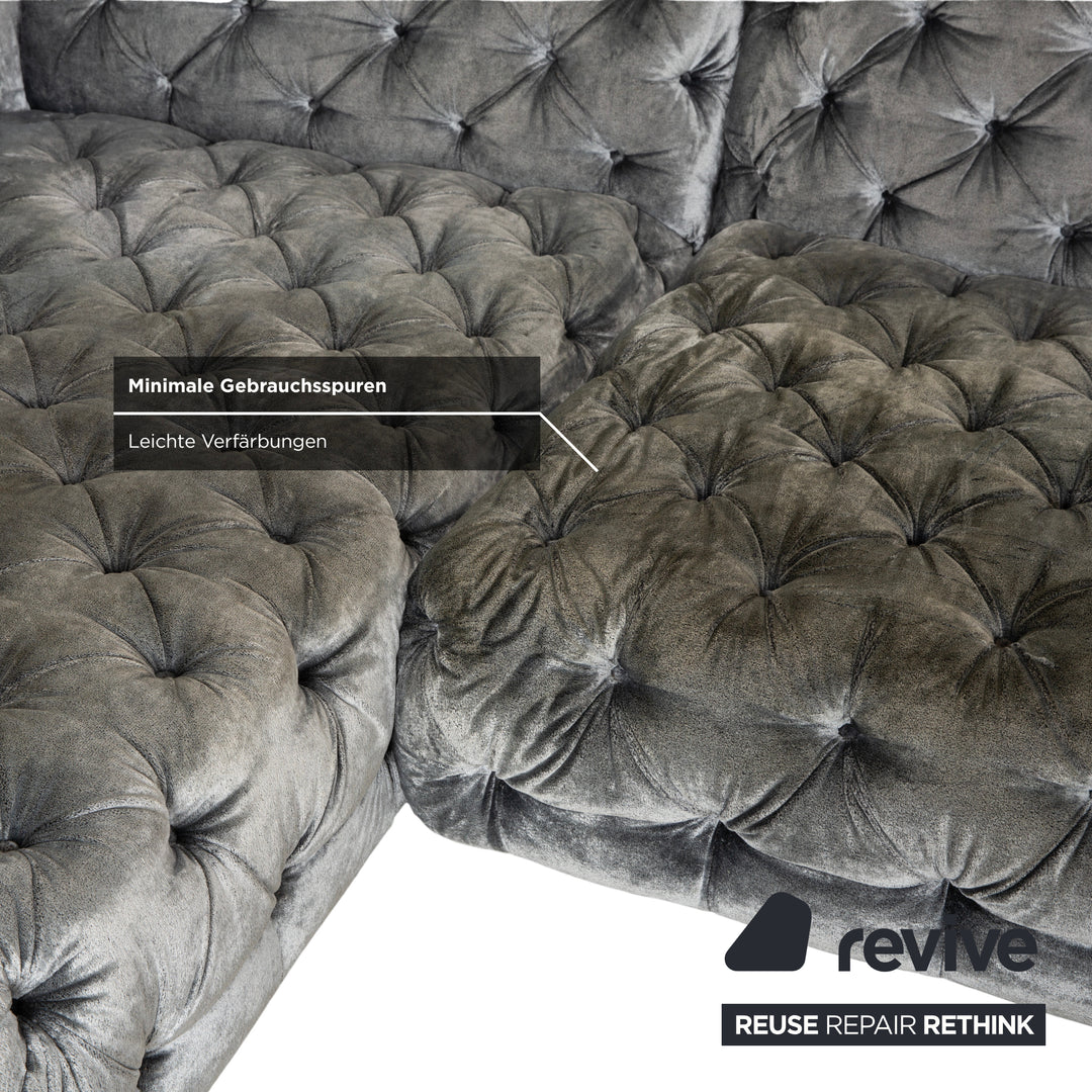 Bretz Cocoa Island Stoff Ecksofa Grau Sofa Couch Relaxsofa