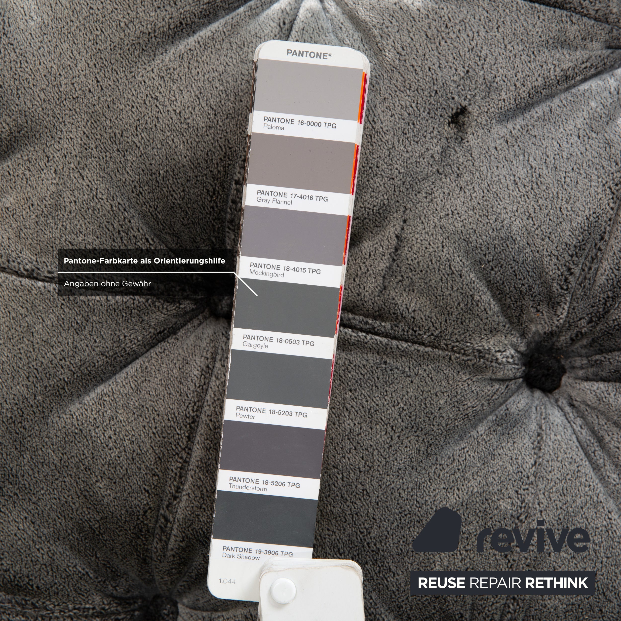 Canapé d'angle en tissu Bretz Cocoa Island, canapé gris, canapé inclinable