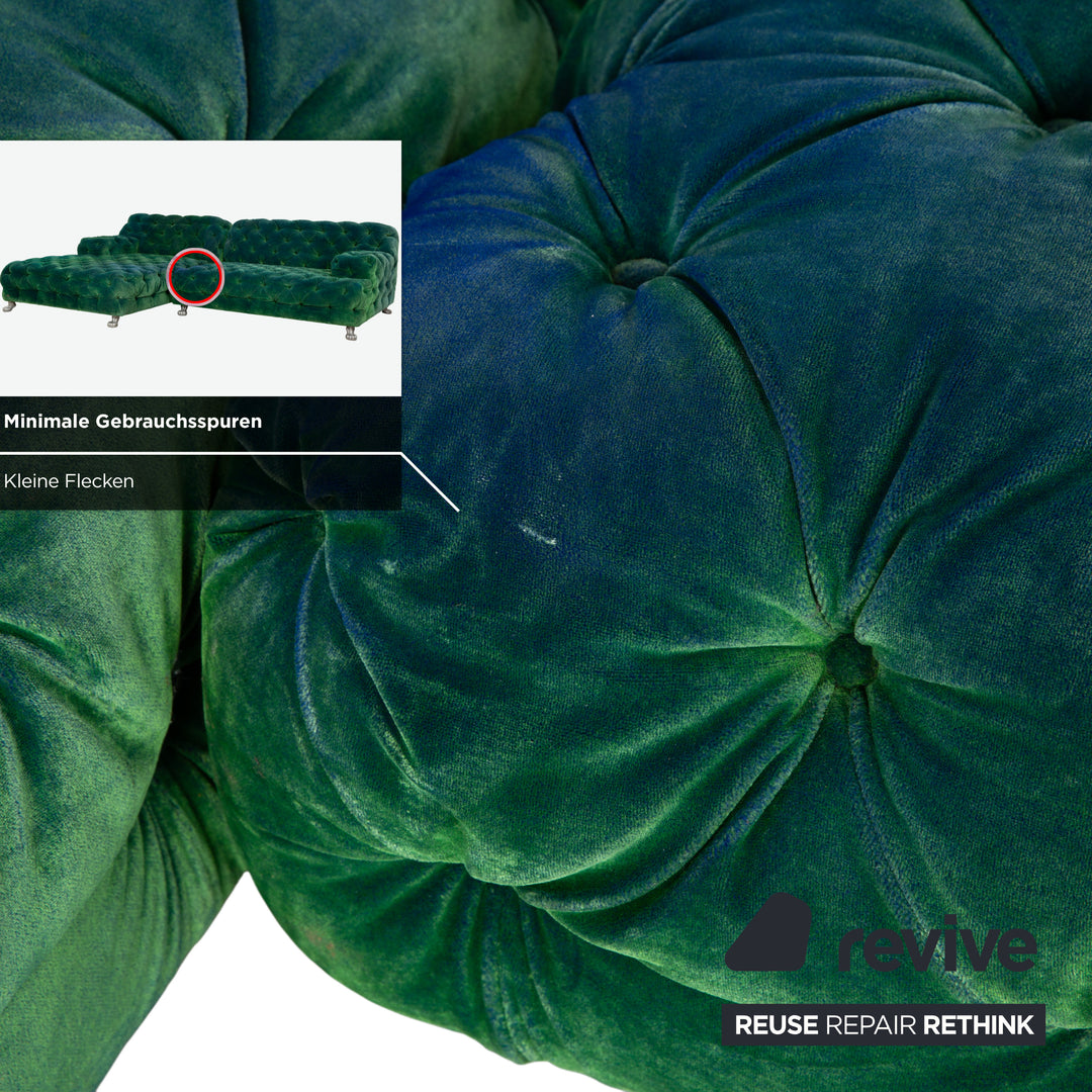 Bretz Cocoa Island Stoff Ecksofa Grün Blau Sofa Couch