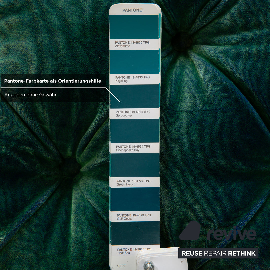 Bretz Cocoa Island Stoff Ecksofa Grün Blau Sofa Couch