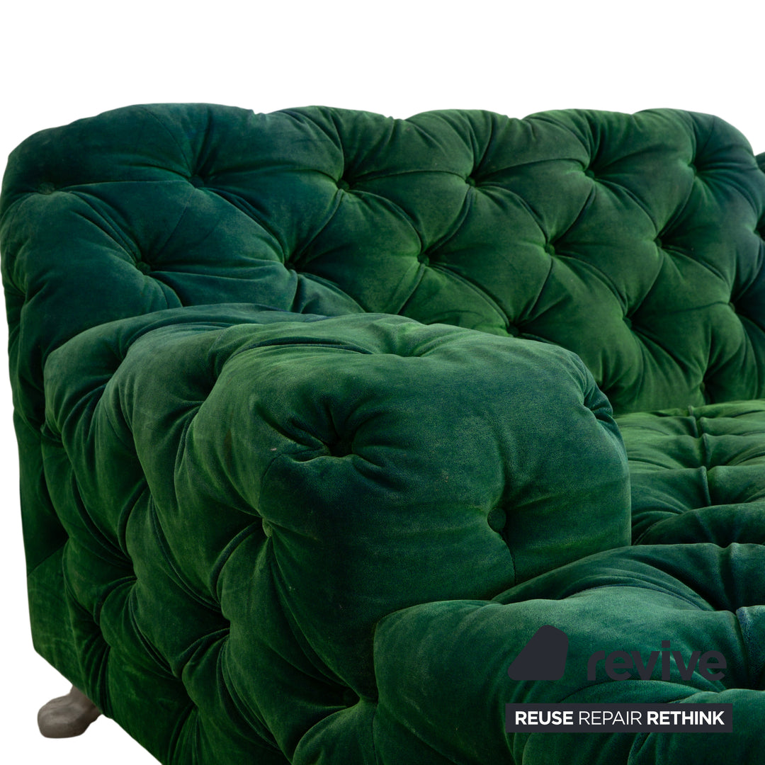 Bretz Cocoa Island Stoff Ecksofa Grün Blau Sofa Couch