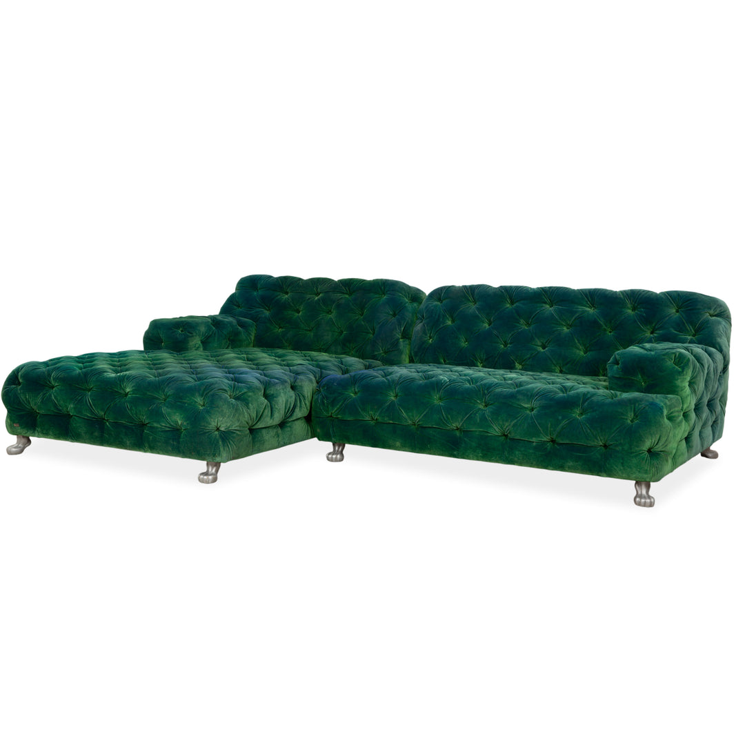 Bretz Cocoa Island Stoff Ecksofa Grün Blau Sofa Couch
