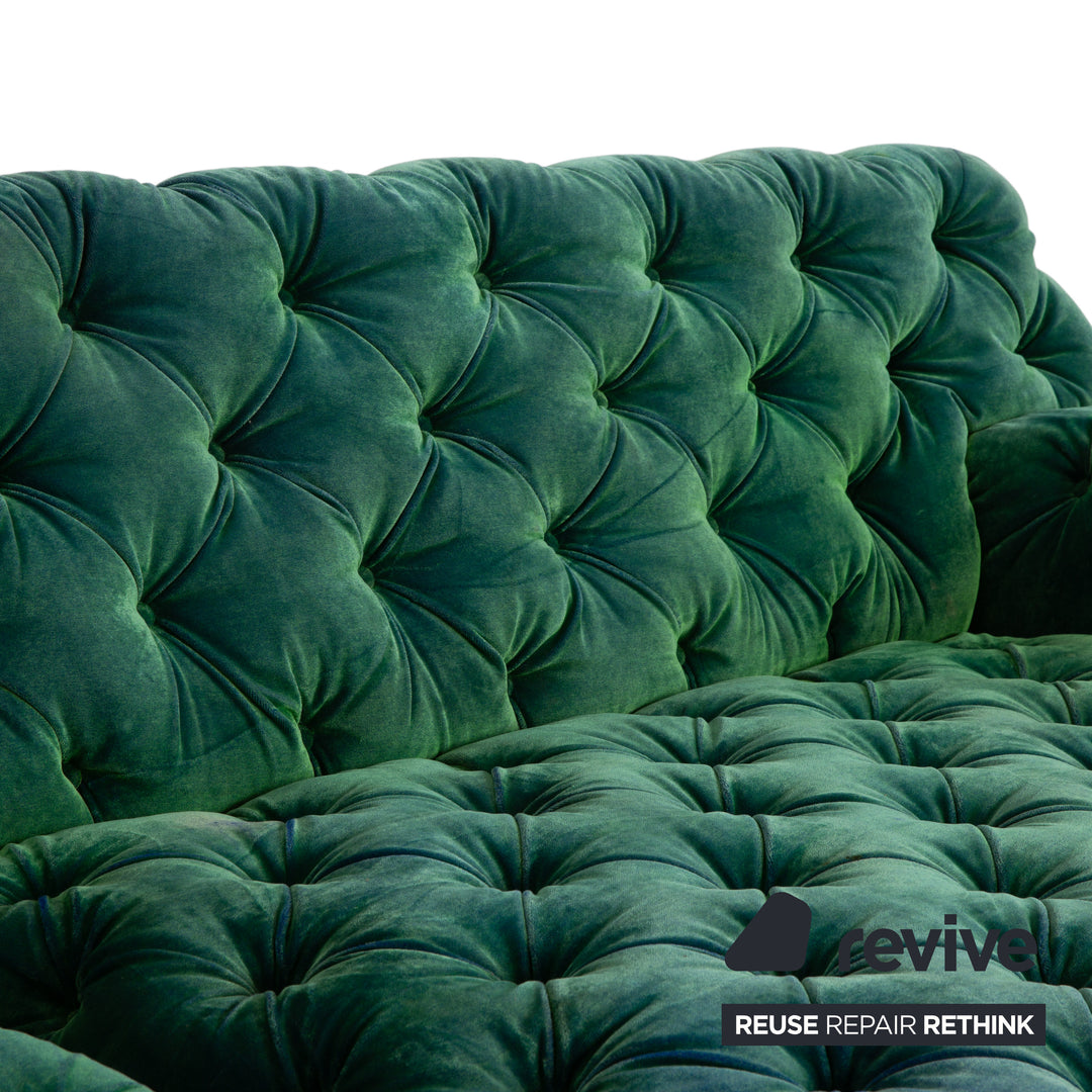 Bretz Cocoa Island Stoff Ecksofa Grün Blau Sofa Couch